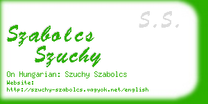 szabolcs szuchy business card